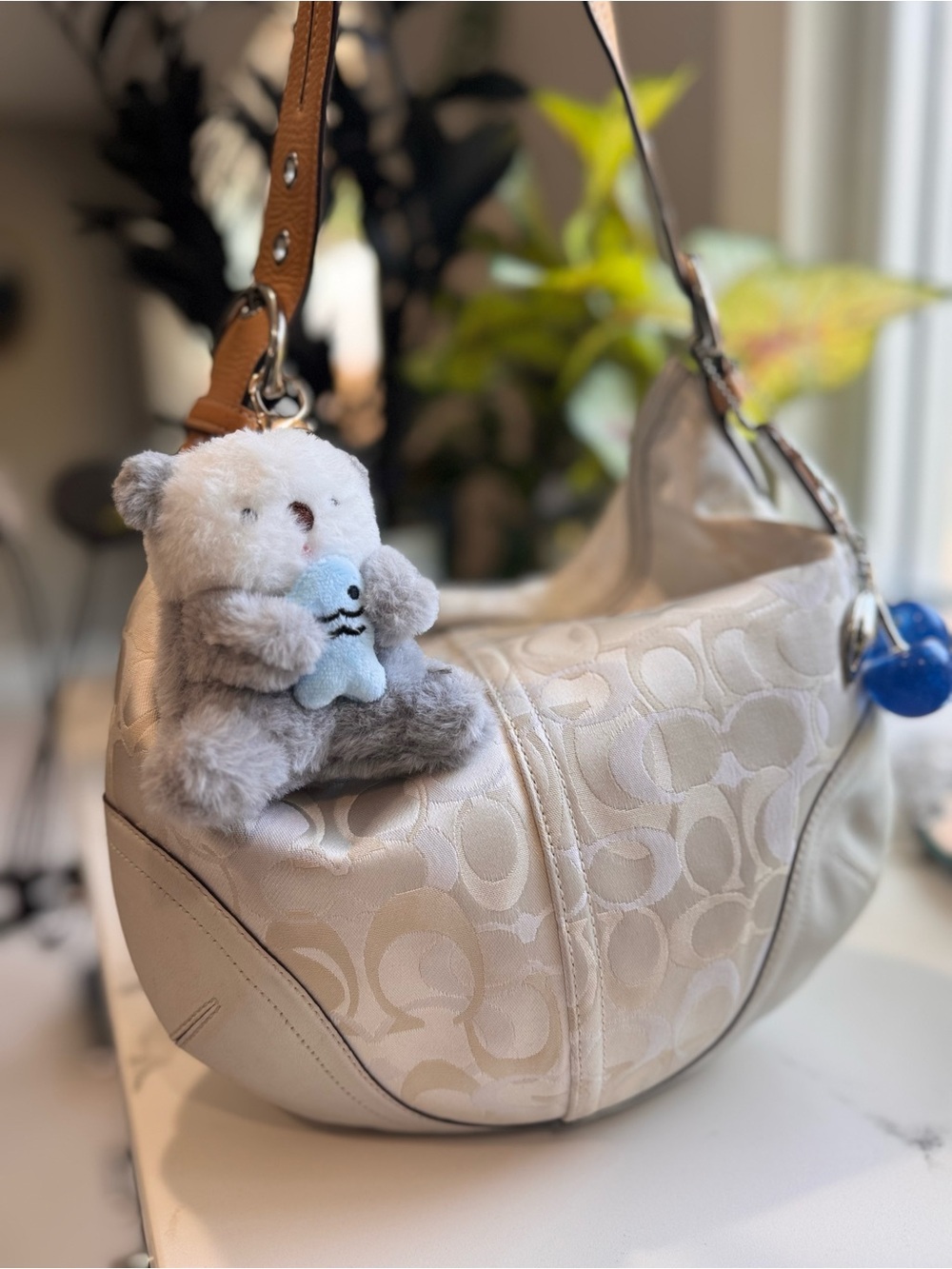 Coach Signature ❄️ Jacquard Hobo Shoulder Bag #1851 + Accessories